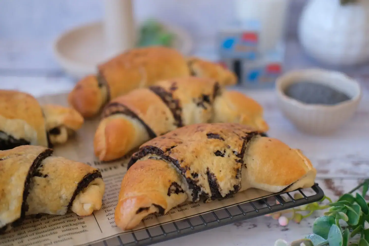 Makové croissanty